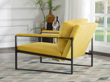 26.8 Inch Metal Frame Accent Chair, Padded Armchair with High-Density Foam Cushion, Removable B347P507330
