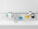 Steel Shower Caddy Organizer for Bathroom, Pantry, Closet, 2 Shelf, 26 - 76 in., Silver 59129182
