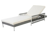 Outdoor All-Weather PE Rattan Chaise Lounge, Minimalist Patio Wicker Lounge Chair with 6 Gear 26544848