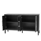 U-STYLE Storage Cabinet Sideboard Wooden Cabinet with 4 Metal handles ,4 Shelves and 4 Doors for WF309061AAB