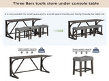 4-Piece Bar Table Set with Power Outlet, Dining Bar Table and Chairs Set,Bar Table Set with 3 Padded W1998P193825