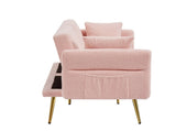 Modern Teddy Upholstered Accent Loveseat Sofa With Side Pocket,Folding Sleeper Sofa Bed With W1117P303443