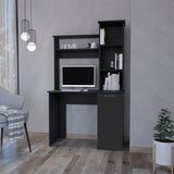 Rumford Computer Desk with Hutch and 3-Tier Storage Shelves B128P148803