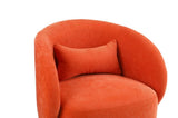 Swivel Accent Chair Armchair, Round Barrel Chair in Fabric for Living Room Bedroom W1361101778