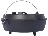 pre-Seasoned Cast Iron Dutch Oven With Skillet Lid, Outdoor Camping Deep Pot for Camping Fireplace 70106723