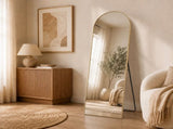 56"x15" Arched Full Length Mirror Freestanding Full Body Floor Mirror, Gold 59953652