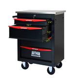 4 Drawers Multifunctional Tool Cart with Wheels,Metal Rolling Tool Cart Storage for Garage Workshop W1102P245246