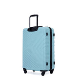 3 Piece Luggage Sets ABS Lightweight Suitcase with Two Hooks, Spinner Wheels, TSA Lock, 62300134