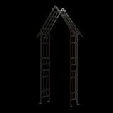 Metal Garden Arch with Adjustable Width W42.52''W78.15'' Climbing Plants Support Rose Arch Outdoor W1586P268885