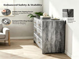 () Double-Column 6-Drawer Chest MDF Drawer Dresser with Melamine Finish 12245009