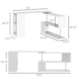 Computer Desk L-Shaped-White 50522622