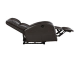 Power Reclining Chair 1pc Brown Faux Leather Upholstered Modern Contemporary Power Motion Reclining B011P233934