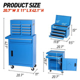 Tool Chest, 5-Drawer Rolling Tool Storage Cabinet with Detachable Top Tool Box, Liner, Universal W2660P287609