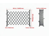7.25 ft H x 7.8 ft W Single Folding Security Gate, Accordion Gate with 360&deg Rolling Casters and 82023092