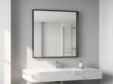 22"x30" Bathroom Wall Mounted Mirror Vanity Rectangular Mirror with Deep Frame, Black 29387659