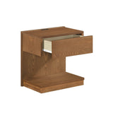 Modern Home 1pc End Table with Drawer Open Platform Storage USB Port Brown Finish Wooden B011P194591
