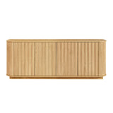 Sideboard Storage Cabinet TV Stand with wave pattern Buffet Cabinet Wooden Vertical Striped Cabinet W1162P323742