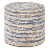 Round Pouf Ottoman Natural Seagrass Pouf Footrest, Foot Stool for Bedroom Living Room Accent 40834901