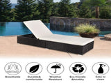 Outdoor Leisure Rattan Furniture Pool Bed / Chaise -Black 13432209