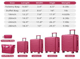 Luggage Sets 6 Pieces with Duffel Bags, Hardside Expandable Suitcases with Spinner Wheels TSA Lock, W3412P381206