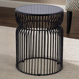 ET901 Modern Contemporary Metal Nested base and Tinted tempered glass top material 21" Height End B009P306197