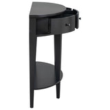U-Style Modern Curved Console Table Sofa Table with 3 drawers and 1 Shelf for Hallway, Entryway, WF312995AAB