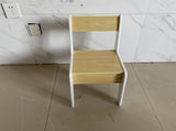 Kids Table Set with One Chair, Wooden Children Study Table, 2-8 Age Kids Funiture , WhiteNatural 21323294