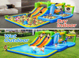 9 in 1 For Endless Fun Inflatable Bounce House with Blower Shower Soak Pool Sprinkler Fountain Water 80529343
