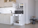 Palmer 2-Door Cabinet Microwave Kitchen Pantry in White B062111740