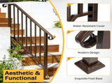 Outdoor 3 Level Iron Handrail Copper 60429140