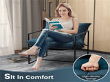 2 Pack Outdoor Leisure Chairs with Sling Seat & Soft Cushions, Rustproof Metal Frame 330 LBS 29248118