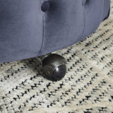 Velvet Upholstered Swivel Chair for Living Room, with Button Tufted Design and Movable Wheels, W487124834
