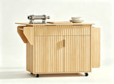 2-Door 1-Drawer Grille Food Cart Gold-Plated Aluminum Alloy Door Handles 26137508