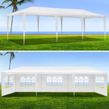 ZNTS 10x30' Wedding Party Canopy Tent Outdoor Gazebo with 8 Removable Sidewalls W1205137315