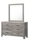 1pc Contemporary Six-Drawers Dresser Bed Side Cabinet Wooden Furniture Gray Color B2741P334816