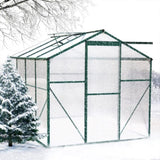 ZNTS Polycarbonate Greenhouse,6'x 8' Heavy Duty Walk-in Plant Garden Greenhouse for Backyard/Outdoor 32970978