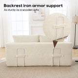 Loveseat Sofa Bed with Memory Foam & Steel Frame - No Assembly, Convertible 2-in-1 Design, Corduroy W2959P278432