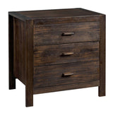 Wood Nightstand End Side Table with 3 Drawer for Living Room, Bedroom 00311955