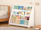 4-Tier Bookshelf,Kids Book Display Shelves,Toy Storage Organizer for Kids Room Playroom 60412810