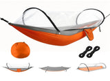 3-in-1 Camping Hammock with Automatic Pop-Up Mosquito Net, Lightweight 70D Nylon Portable Hammock 82727197
