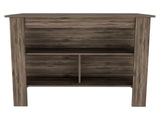DEPOT E-SHOP Delos Kitchen Island, Four Legs, Three Shelves, Dark Brown B097132965