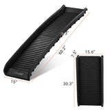 ZNTS 63 inch Folding Dog Ramp, Portable Lightweight Pet Ramp for Cars, Trucks and SUVs 81656468