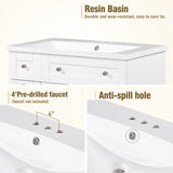 ZNTS 30-Inch White Bathroom Vanity with Ceramic Sink Combo, Abundant Storage Cabinet - 2 Soft close Doors WF532032AAK