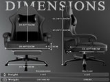 Gaming Chair with Pocket Spring Cushion and Footrest, Ergonomic Computer Chair for Adults, 54842068