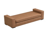 Stylish and Durable Brown Faux Leather Ottoman N769P426918D