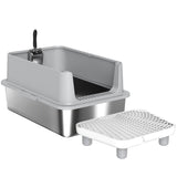 Stainless Steel Enclosed Litter Box for Cats 54757701