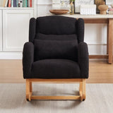 27.2"W Modern Accent High Backrest Living Room Lounge Arm Rocking Chair, Two Side Pocket W834P178246