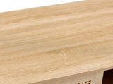 41.34" Rattan Coffee table, sliding door for storage, solid wood legs, Modern table for living room 94308535
