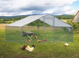 6.5 x 10 ft Large Metal Chicken Coop, Walk-in Poultry Cage Chicken Hen Run House with Waterproof 36307173