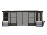 10x12FT All Season Sunroom, Outdoor Permanent Wall Mounted Solarium with Detachable Polycarbonate W1859P238677